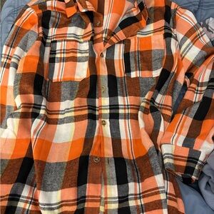 Bold Plaid Button-Up Shirt 4XL